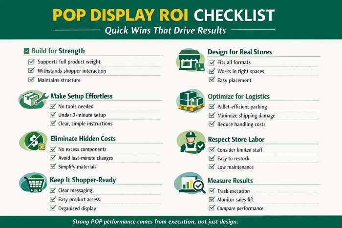 POP Display ROI Checklist: Design and Execution That Drive Results 1 Why Point-of-Purchase (POP) Programs Succeed: Designing Displays That Deliver Strong ROI